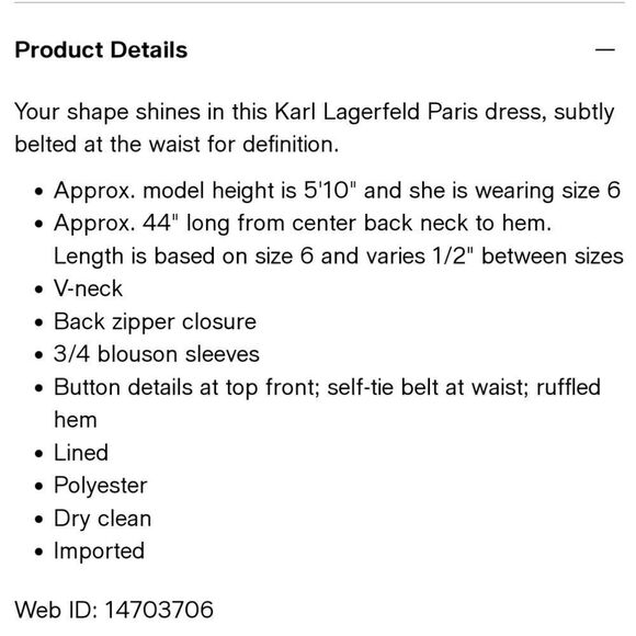 Karl Lagerfeld Women's Floral-Print Belted Dress,size 4 - Picture 6 of 10